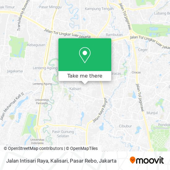 Jalan Intisari Raya, Kalisari, Pasar Rebo map