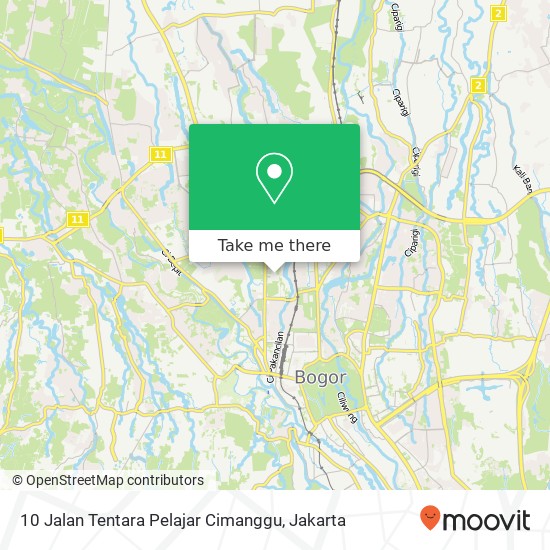 10 Jalan Tentara Pelajar Cimanggu map