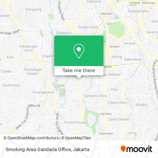 Smoking Area Gandaria Office map
