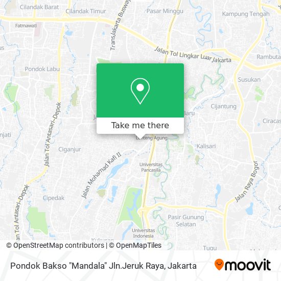 Pondok Bakso "Mandala" Jln.Jeruk Raya map