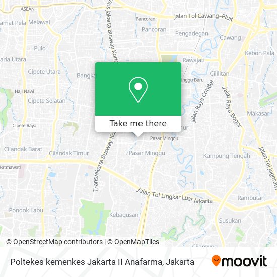 Poltekes kemenkes Jakarta II Anafarma map