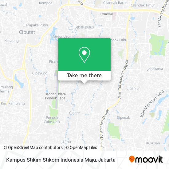 Kampus Stikim Stikom Indonesia Maju map