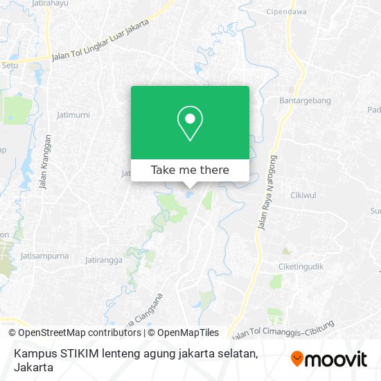 Kampus STIKIM lenteng agung jakarta selatan map