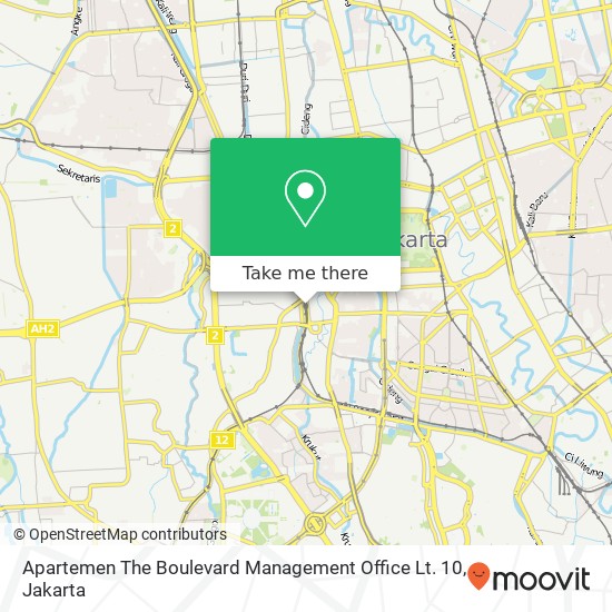 Apartemen The Boulevard Management Office Lt. 10 map