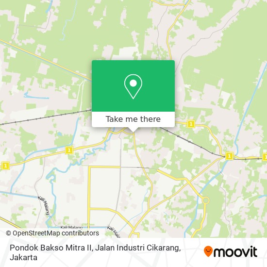 Pondok Bakso Mitra II, Jalan Industri Cikarang map