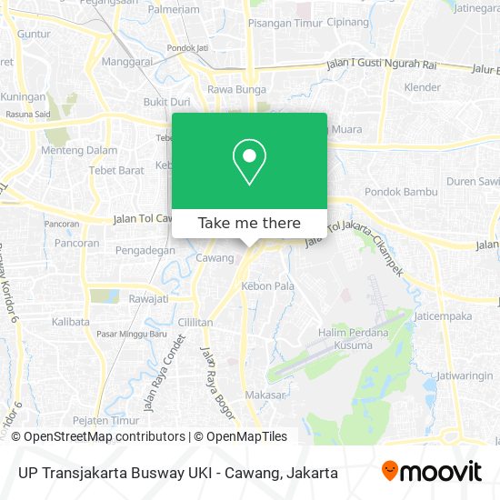 UP Transjakarta Busway UKI - Cawang map