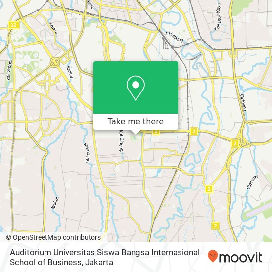 Auditorium Universitas Siswa Bangsa Internasional School of Business map