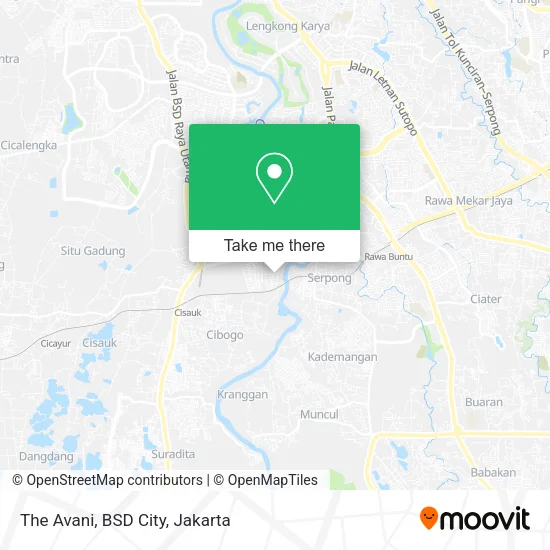 The Avani, BSD City map