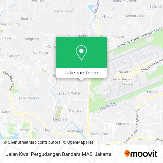 Jalan Kws. Pergudangan Bandara MAS map