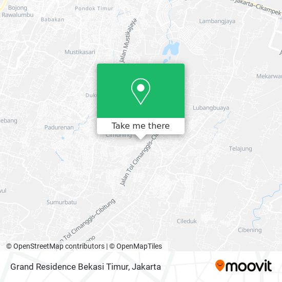 Grand Residence Bekasi Timur map