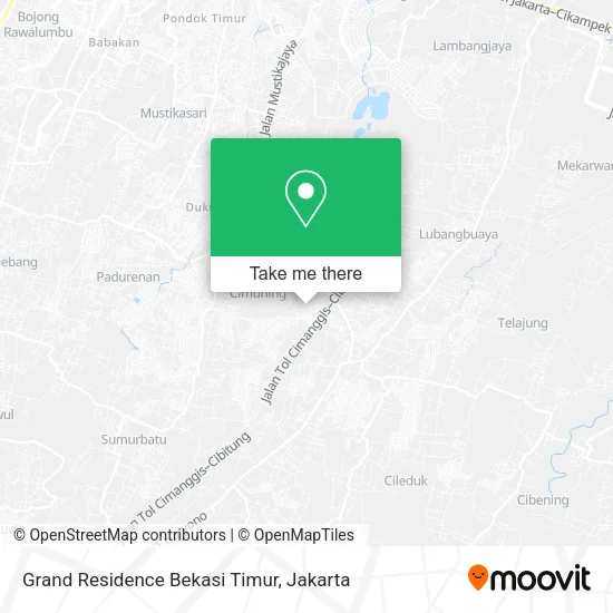 Grand Residence Bekasi Timur map