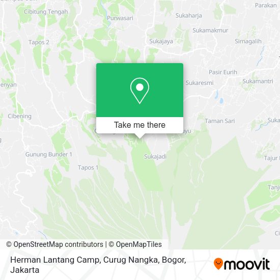 Herman Lantang Camp, Curug Nangka, Bogor map