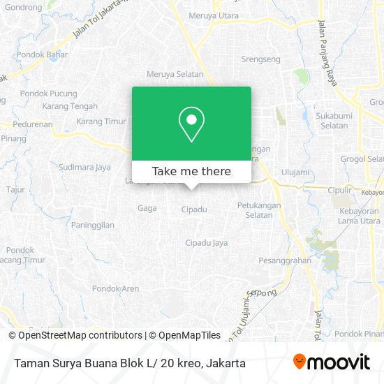 Taman Surya Buana Blok L/ 20 kreo map
