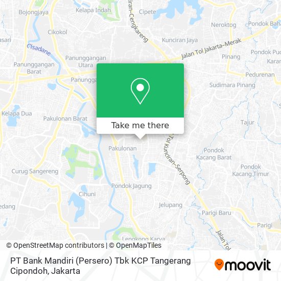 PT Bank Mandiri (Persero) Tbk KCP Tangerang Cipondoh map