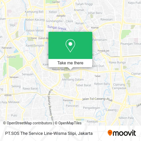PT.SOS The Service Line-Wisma Slipi map