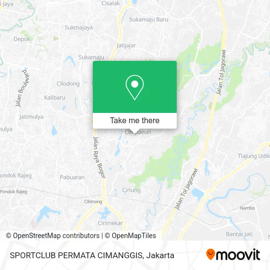 SPORTCLUB PERMATA CIMANGGIS map