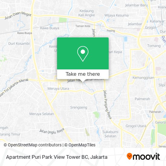 Apartment Puri Park View Tower BC map