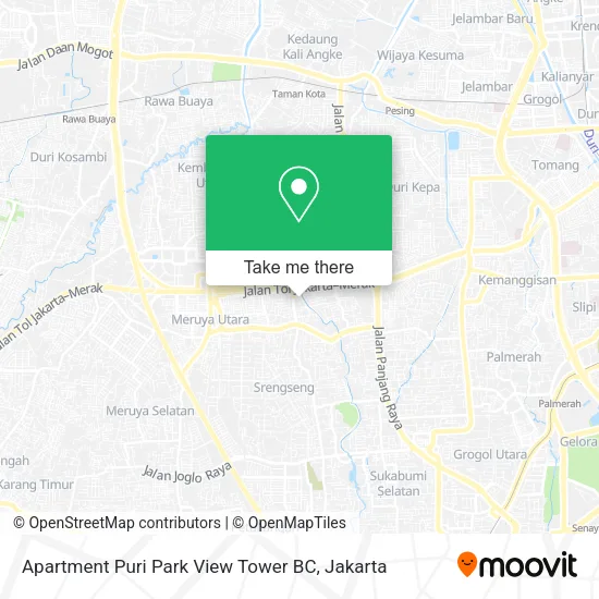 Apartment Puri Park View Tower BC map