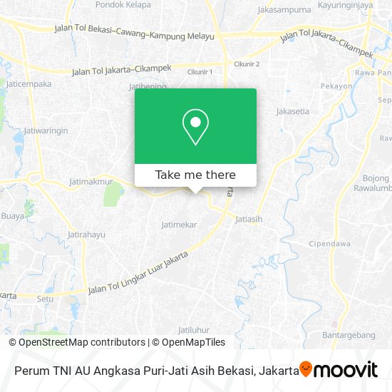 Perum TNI AU Angkasa Puri-Jati Asih Bekasi map