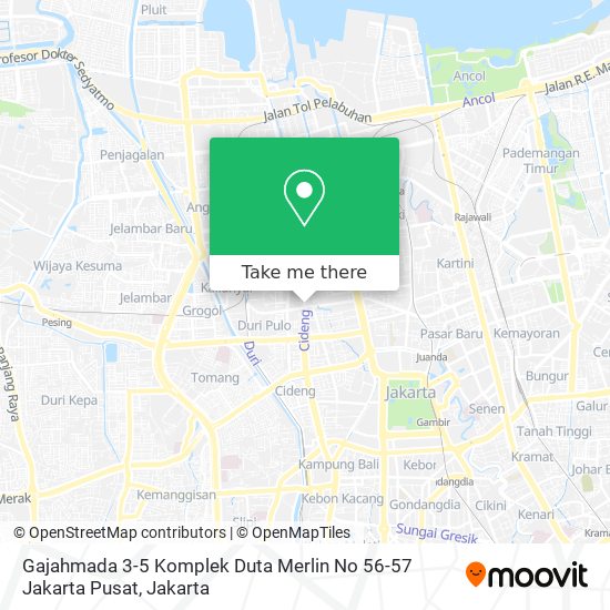 Gajahmada 3-5 Komplek Duta Merlin No 56-57 Jakarta Pusat map