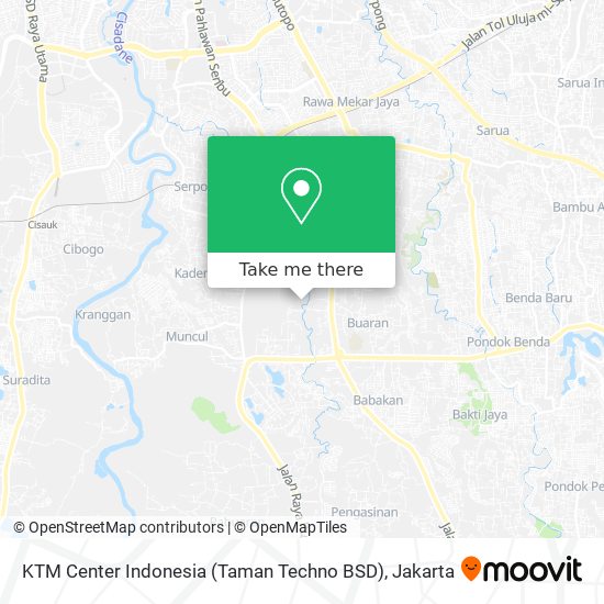 KTM Center Indonesia (Taman Techno BSD) map