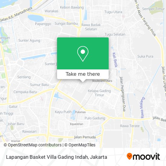 Lapangan Basket Villa Gading Indah map