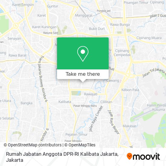 Rumah Jabatan Anggota DPR-RI Kalibata Jakarta map