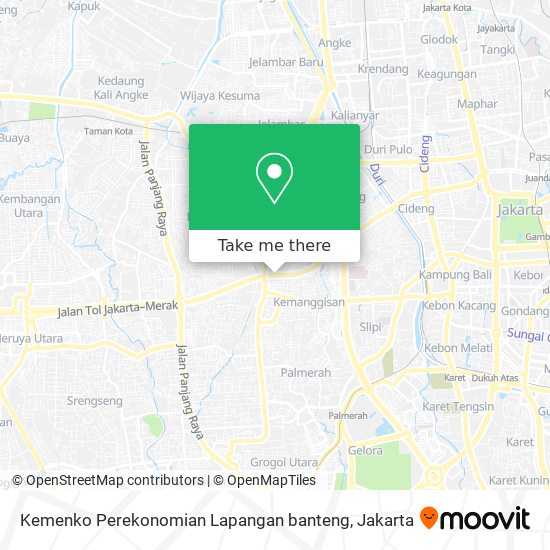 Kemenko Perekonomian Lapangan banteng map