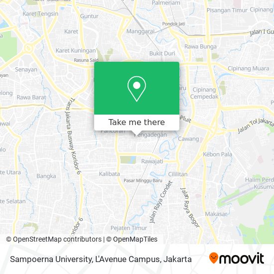 Sampoerna University, L'Avenue Campus map