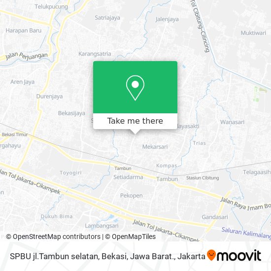 SPBU jl.Tambun selatan, Bekasi, Jawa Barat. map