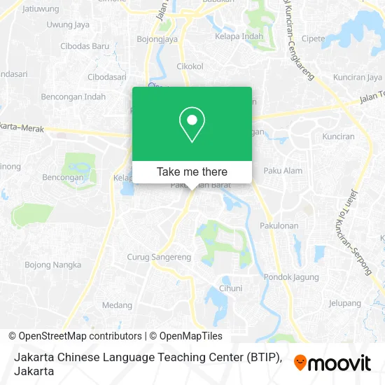 Jakarta Chinese Language Teaching Center (BTIP) map