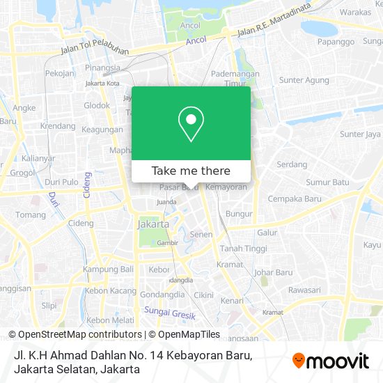 Jl. K.H Ahmad Dahlan No. 14 Kebayoran Baru, Jakarta Selatan map