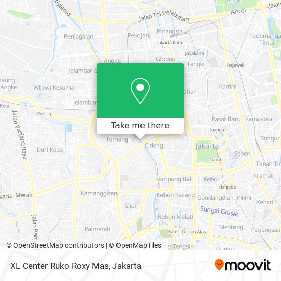 XL Center Ruko Roxy Mas map