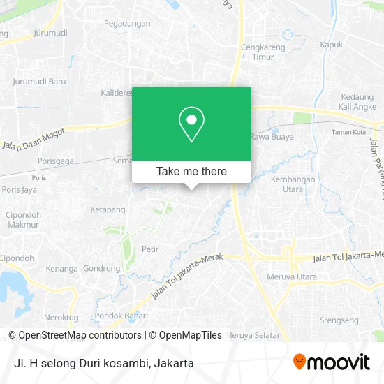 Jl. H selong Duri kosambi map