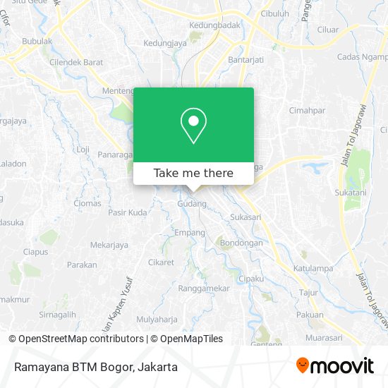 Ramayana BTM Bogor map