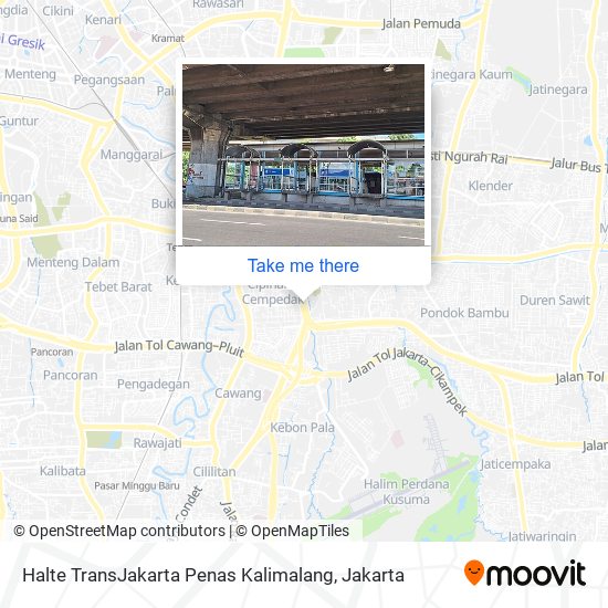 Halte TransJakarta Penas Kalimalang map