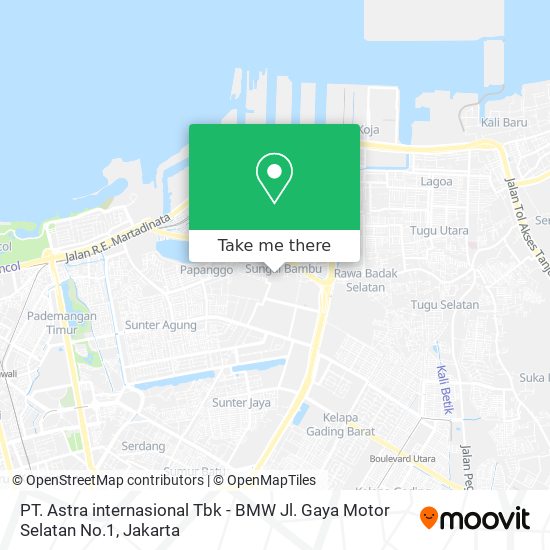 PT. Astra internasional Tbk - BMW  Jl. Gaya Motor Selatan No.1 map