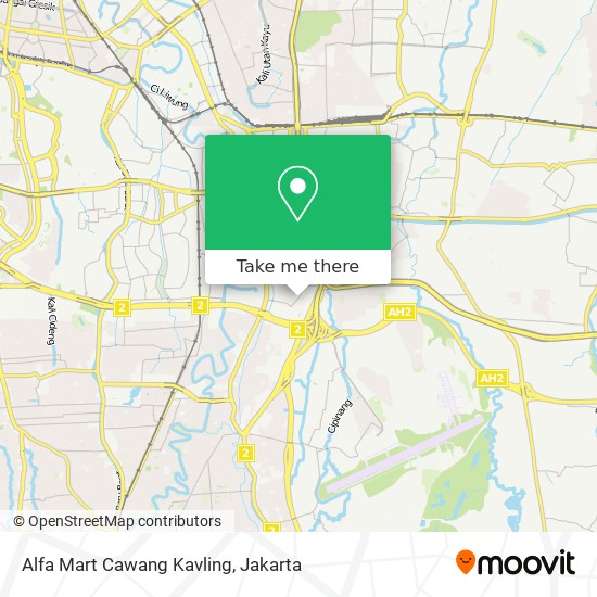 Alfa Mart Cawang Kavling map
