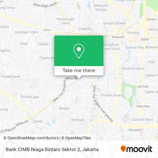 Bank CIMB Niaga Bintaro Sektor 2 map