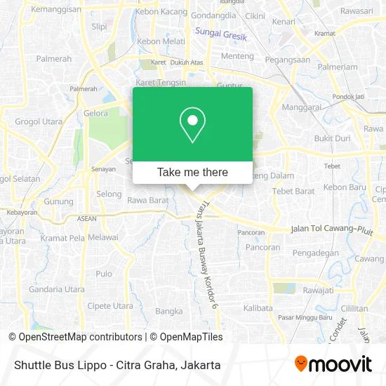 Shuttle Bus Lippo - Citra Graha map