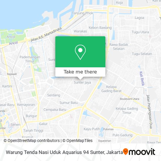 Warung Tenda Nasi Uduk Aquarius 94 Sunter map