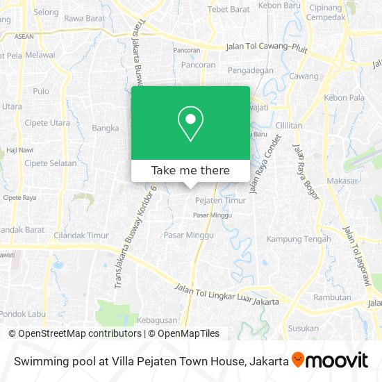 Swimming pool at Villa Pejaten Town House map