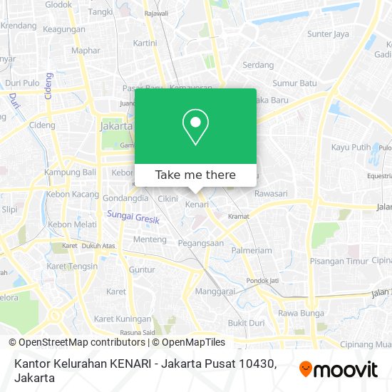 Kantor Kelurahan KENARI - Jakarta Pusat 10430 map