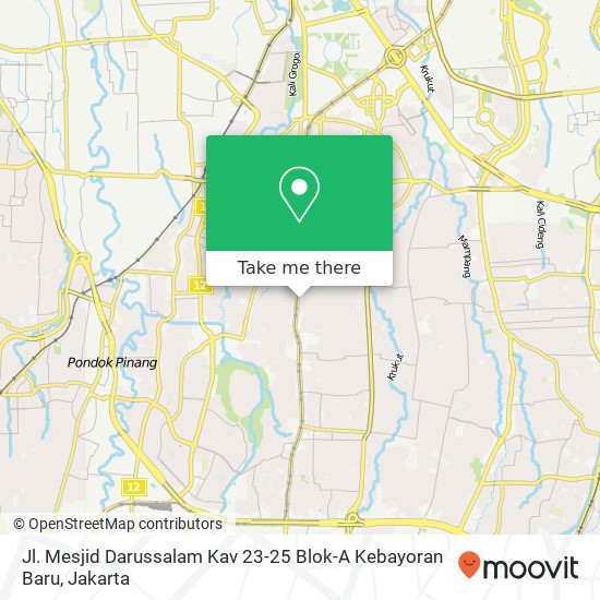 Jl. Mesjid Darussalam Kav 23-25 Blok-A Kebayoran Baru map
