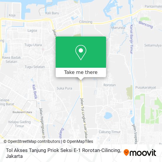 Tol Akses Tanjung Priok Seksi E-1 Rorotan-Cilincing map