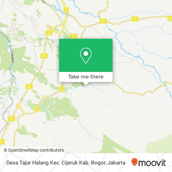 Desa Tajur Halang Kec. Cijeruk Kab. Bogor map