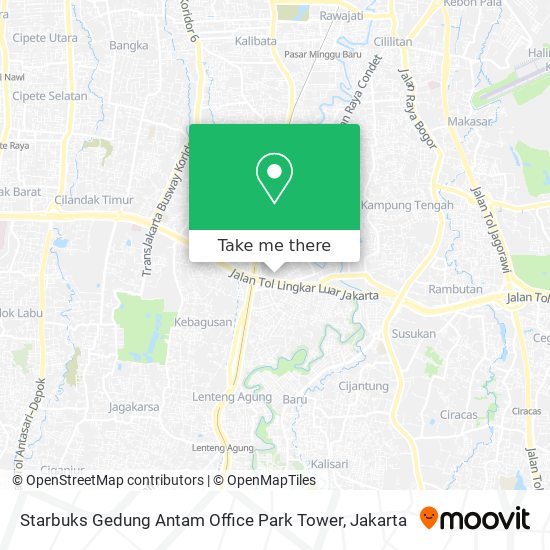 Starbuks Gedung Antam Office Park Tower map