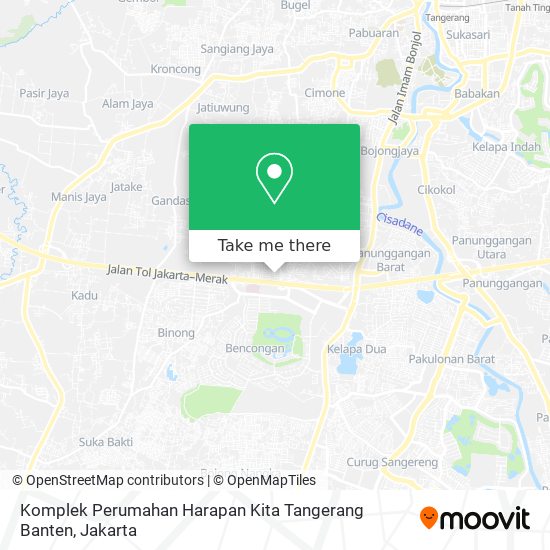 Komplek Perumahan Harapan Kita Tangerang Banten map