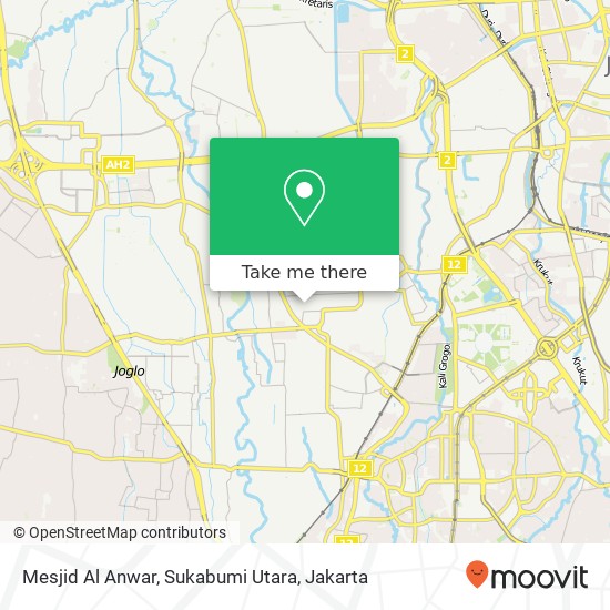 Mesjid Al Anwar, Sukabumi Utara map