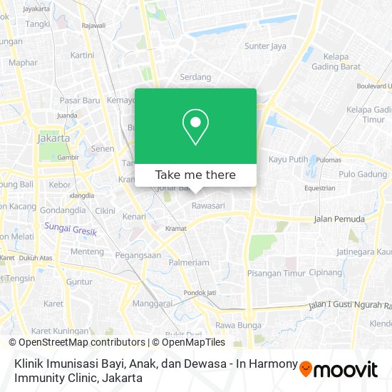 Klinik Imunisasi Bayi, Anak, dan Dewasa - In Harmony Immunity Clinic map